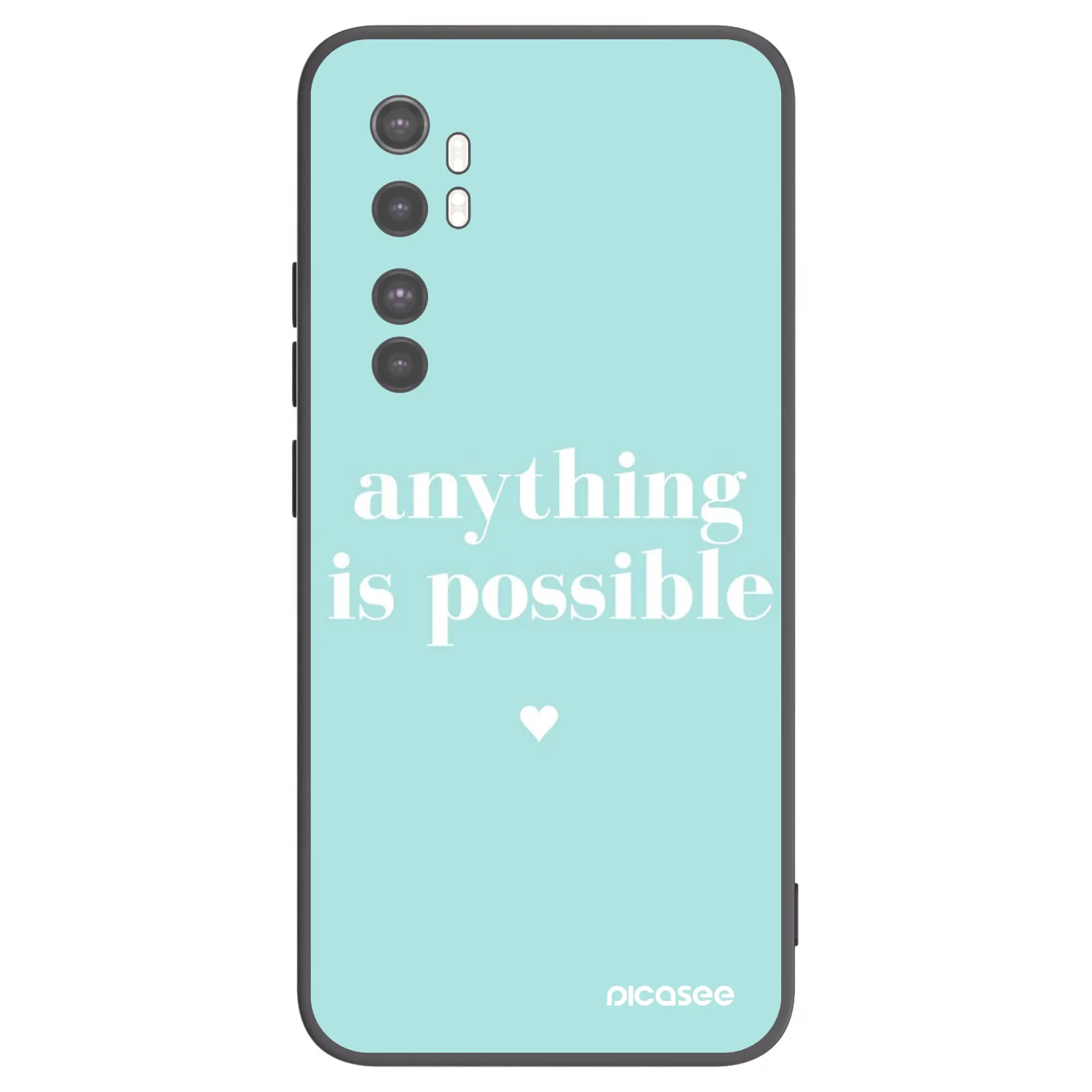 Picasee silikonski črni ovitek za Xiaomi Mi Note 10 Lite - Anything is possible