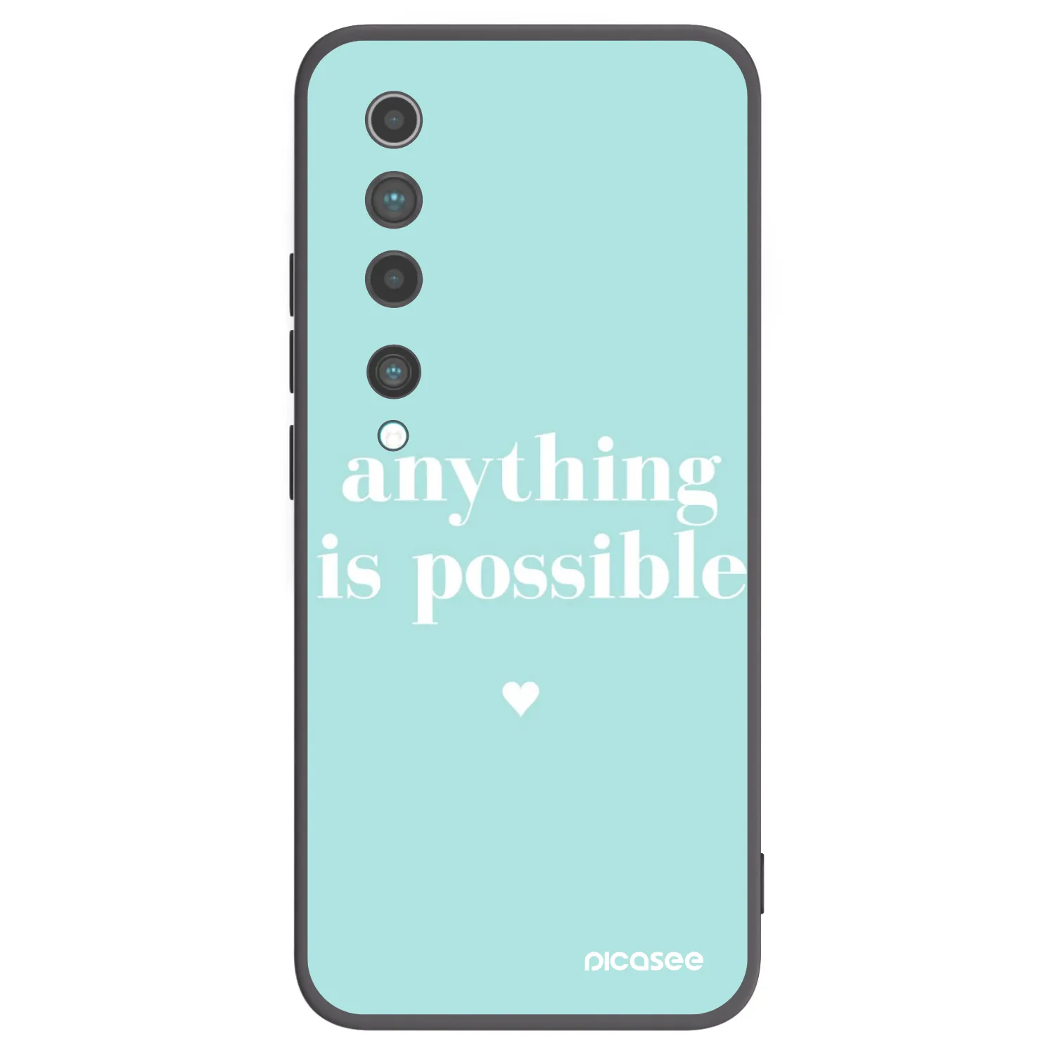 Picasee silikonski črni ovitek za Xiaomi Mi 10 - Anything is possible