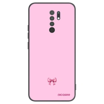 Picasee silikonski črni ovitek za Xiaomi Redmi 9 - Blush bow