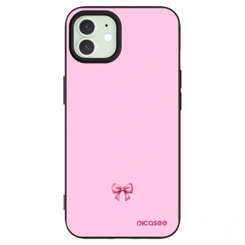 Picasee silikonski črni ovitek za Apple iPhone 12 - Blush bow