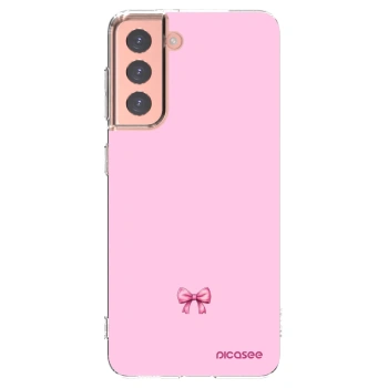 Picasee silikonski prozorni ovitek za Samsung Galaxy S21 5G G991B - Blush bow