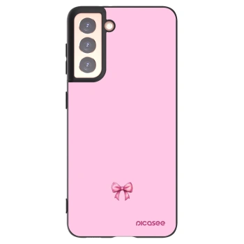 Picasee silikonski črni ovitek za Samsung Galaxy S21 5G G991B - Blush bow