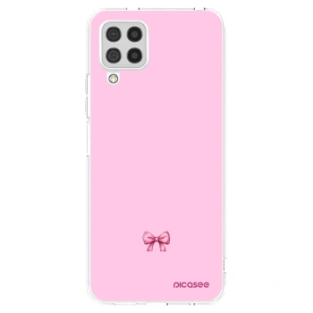 Picasee silikonski prozorni ovitek za Samsung Galaxy A22 A225F 4G - Blush bow