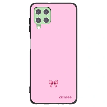 Picasee silikonski črni ovitek za Samsung Galaxy A22 A225F 4G - Blush bow