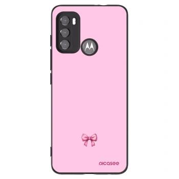 Picasee silikonski črni ovitek za Motorola Moto G60 - Blush bow