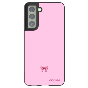 Picasee silikonski črni ovitek za Samsung Galaxy S21 FE 5G - Blush bow