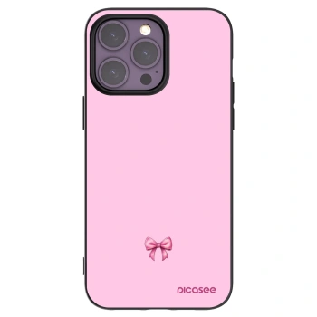 Picasee silikonski črni ovitek za Apple iPhone 14 Pro Max - Blush bow