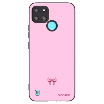 Picasee silikonski črni ovitek za Realme C21Y - Blush bow