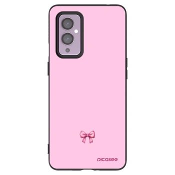 Picasee silikonski črni ovitek za OnePlus 9 - Blush bow
