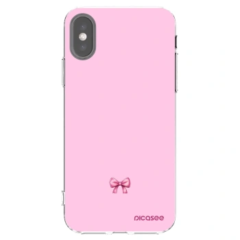 Picasee silikonski prozorni ovitek za Apple iPhone X/XS - Blush bow