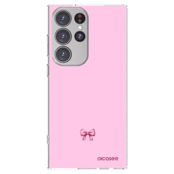 Picasee silikonski prozorni ovitek za Samsung Galaxy S23 Ultra 5G - Blush bow