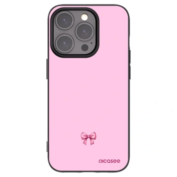 Picasee silikonski črni ovitek za Apple iPhone 15 Pro - Blush bow