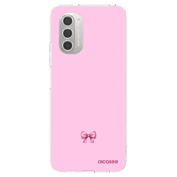 Picasee silikonski prozorni ovitek za Motorola Moto G51 - Blush bow
