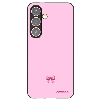 Picasee silikonski črni ovitek za Samsung Galaxy S24 S921B 5G - Blush bow
