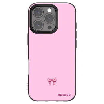 Picasee silikonski črni ovitek za Apple iPhone 16 Pro - Blush bow
