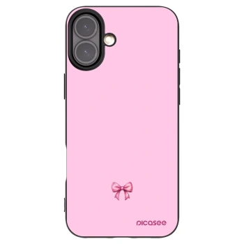 Picasee silikonski črni ovitek za Apple iPhone 16 Plus - Blush bow