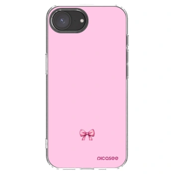 Picasee silikonski prozorni ovitek za Apple iPhone 16e - Blush bow