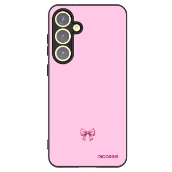 Picasee silikonski črni ovitek za Samsung Galaxy S24 FE S721B - Blush bow