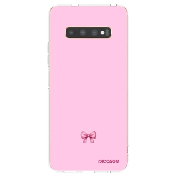Picasee silikonski prozorni ovitek za Samsung Galaxy S10 Plus G975 - Blush bow