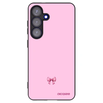 Picasee silikonski črni ovitek za Samsung Galaxy S25 5G - Blush bow