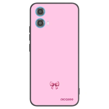 Picasee silikonski črni ovitek za Motorola Moto G34 5G - Blush bow