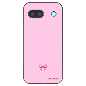 Picasee silikonski črni ovitek za Google Pixel 8a - Blush bow