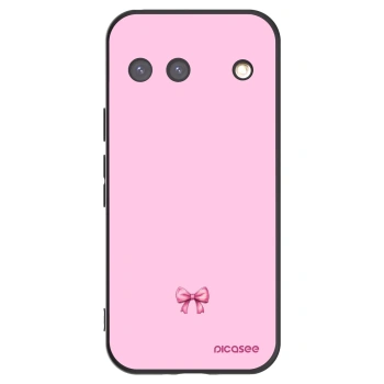Picasee silikonski črni ovitek za Google Pixel 9 - Blush bow