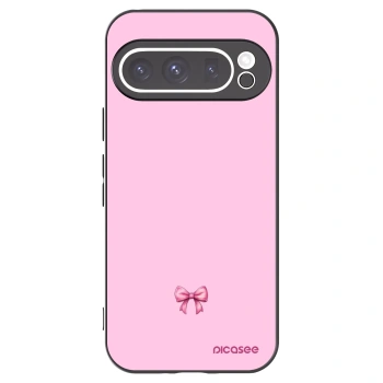 Picasee silikonski črni ovitek za Google Pixel 9 Pro - Blush bow