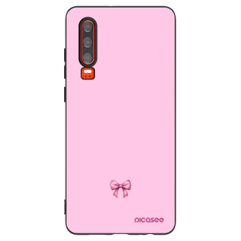 Picasee silikonski črni ovitek za Huawei P30 - Blush bow