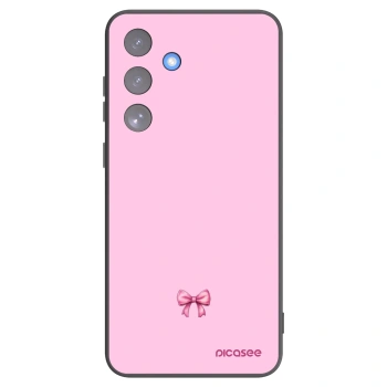 Picasee silikonski črni ovitek za Samsung Galaxy S25 FE 5G - Blush bow