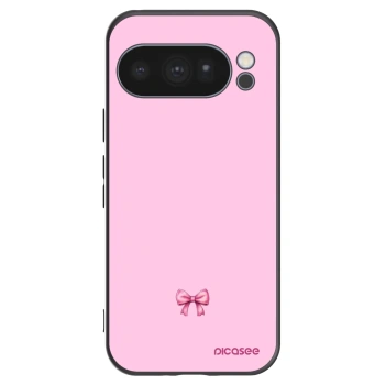 Picasee silikonski črni ovitek za Google Pixel 10 Pro - Blush bow