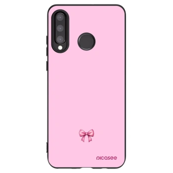 Picasee silikonski črni ovitek za Huawei P30 Lite - Blush bow