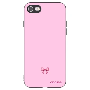 Picasee silikonski črni ovitek za Apple iPhone SE 2020 - Blush bow