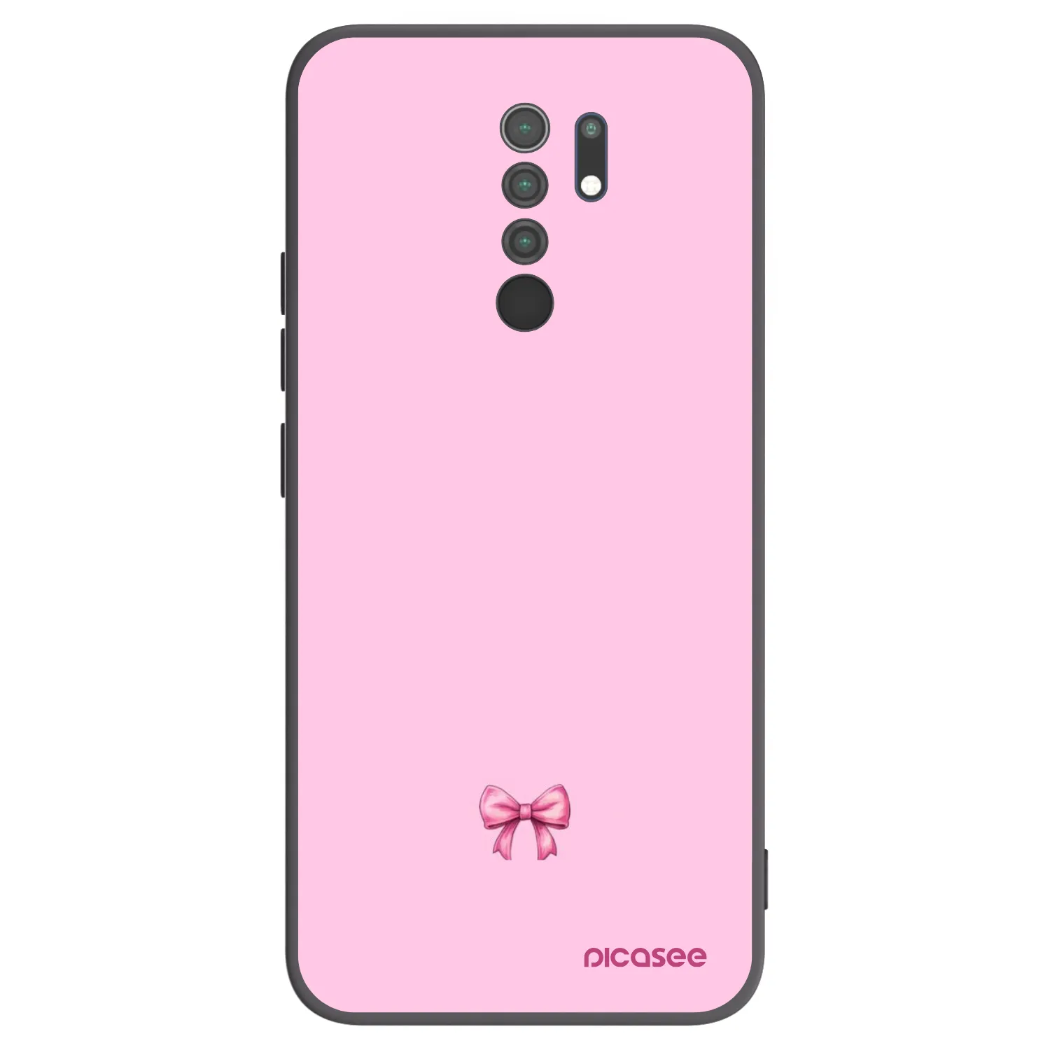Picasee silikonski črni ovitek za Xiaomi Redmi 9 - Blush bow