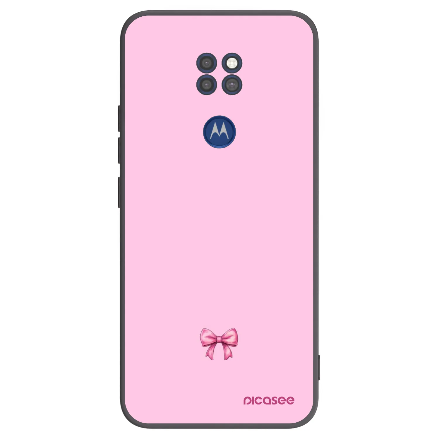 Picasee silikonski črni ovitek za Motorola Moto G9 Play - Blush bow