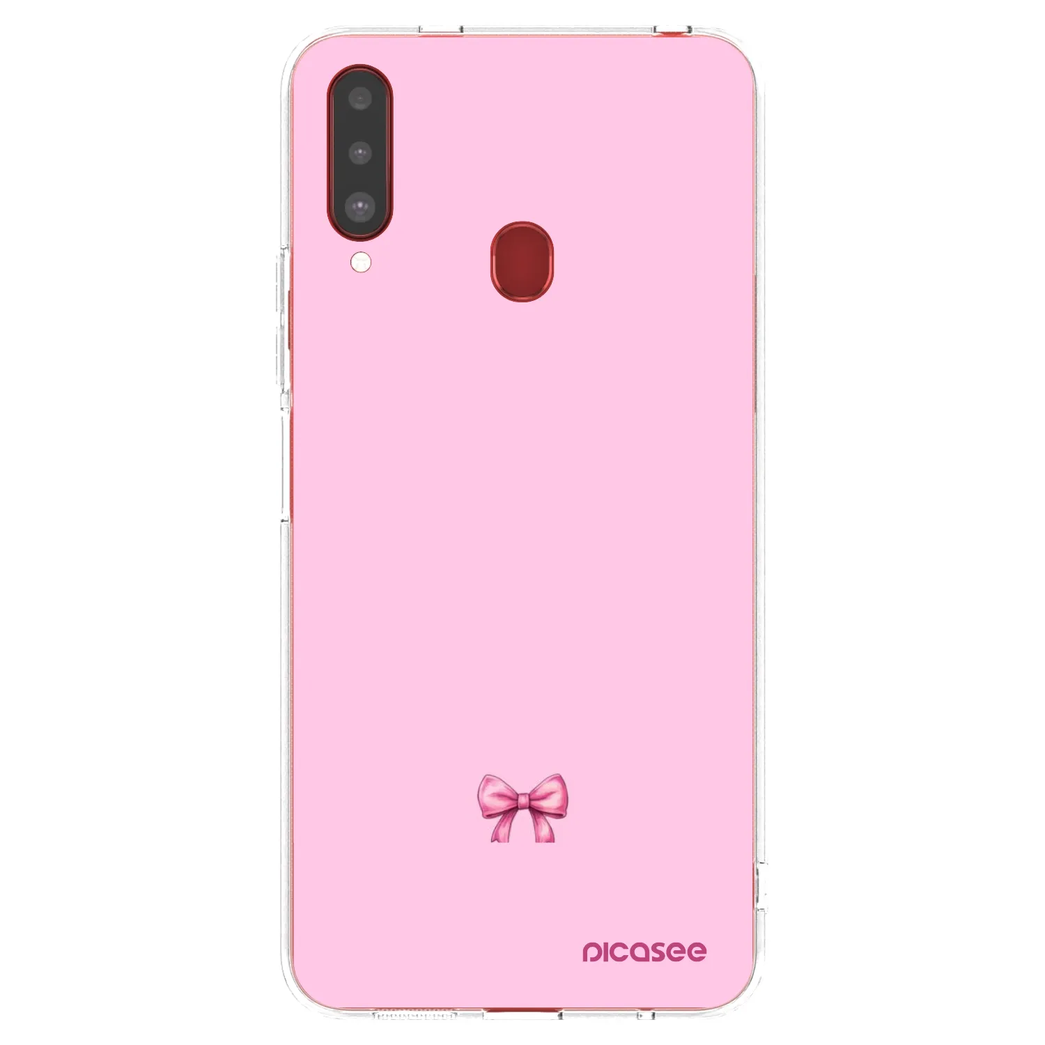 Picasee silikonski prozorni ovitek za Samsung Galaxy A20s - Blush bow