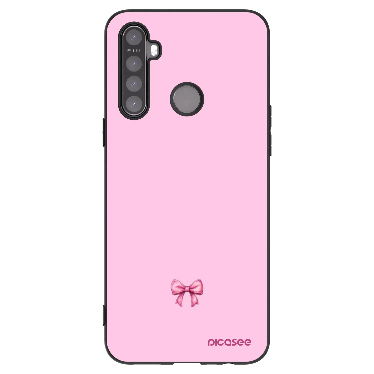 Picasee silikonski črni ovitek za Realme 6i - Blush bow