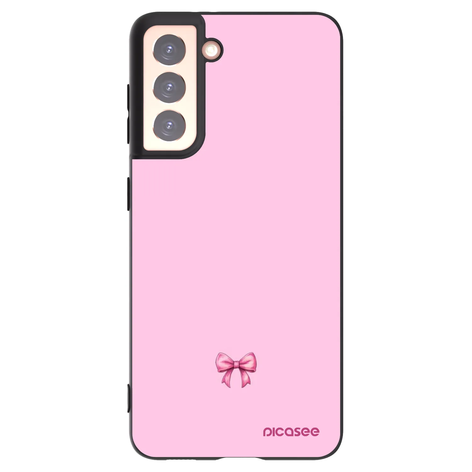 Picasee silikonski črni ovitek za Samsung Galaxy S21 5G G991B - Blush bow
