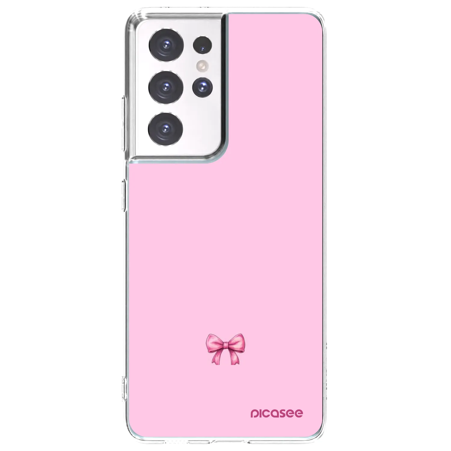 Picasee silikonski prozorni ovitek za Samsung Galaxy S21 Ultra 5G G998B - Blush bow