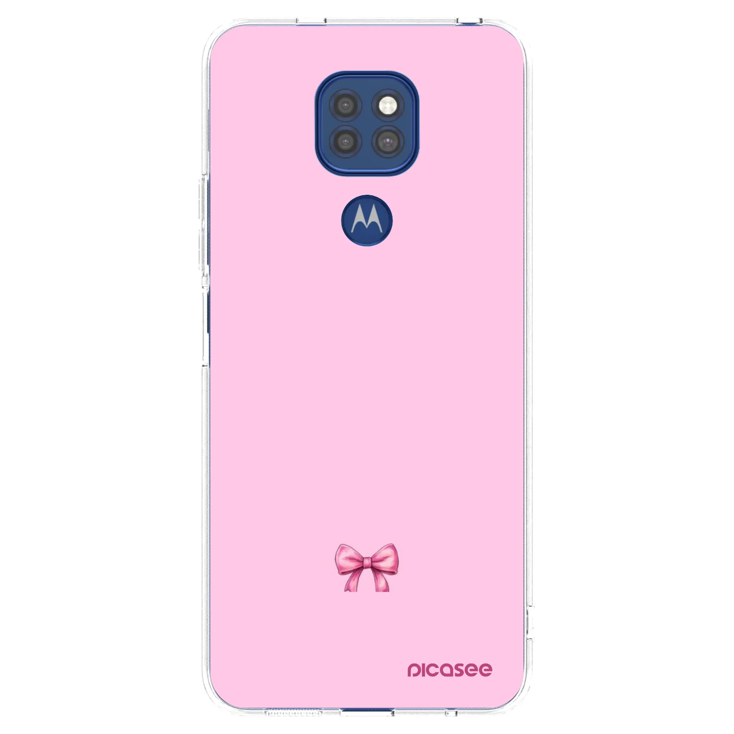 Picasee silikonski prozorni ovitek za Motorola Moto G9 Play - Blush bow