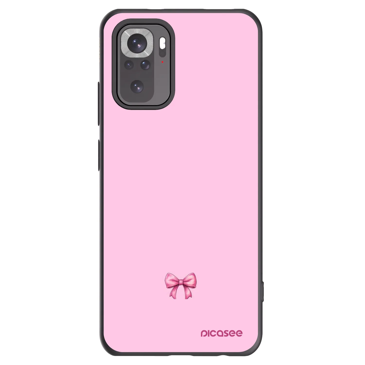 Picasee silikonski črni ovitek za Xiaomi Redmi Note 10 - Blush bow
