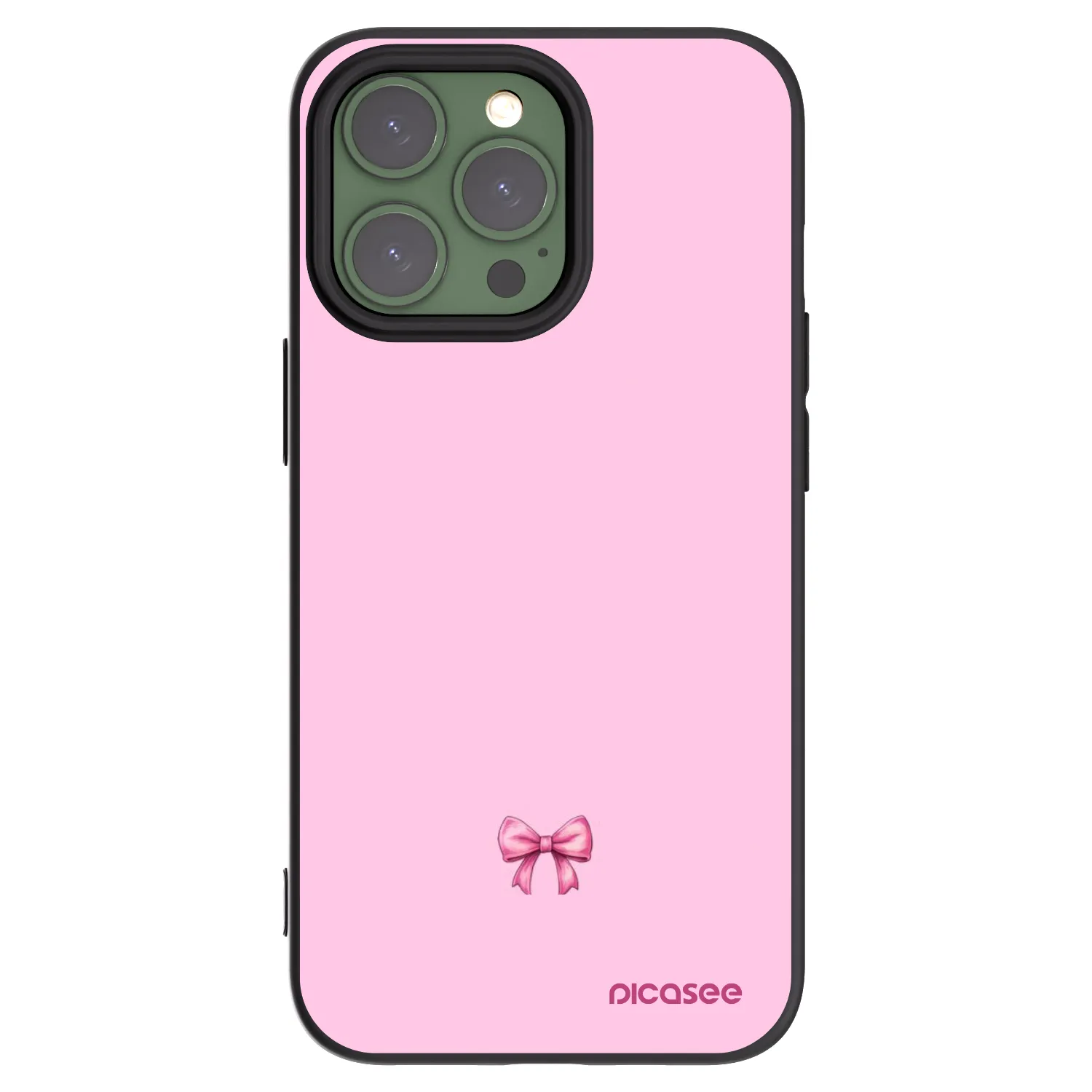 Picasee silikonski črni ovitek za Apple iPhone 13 Pro - Blush bow