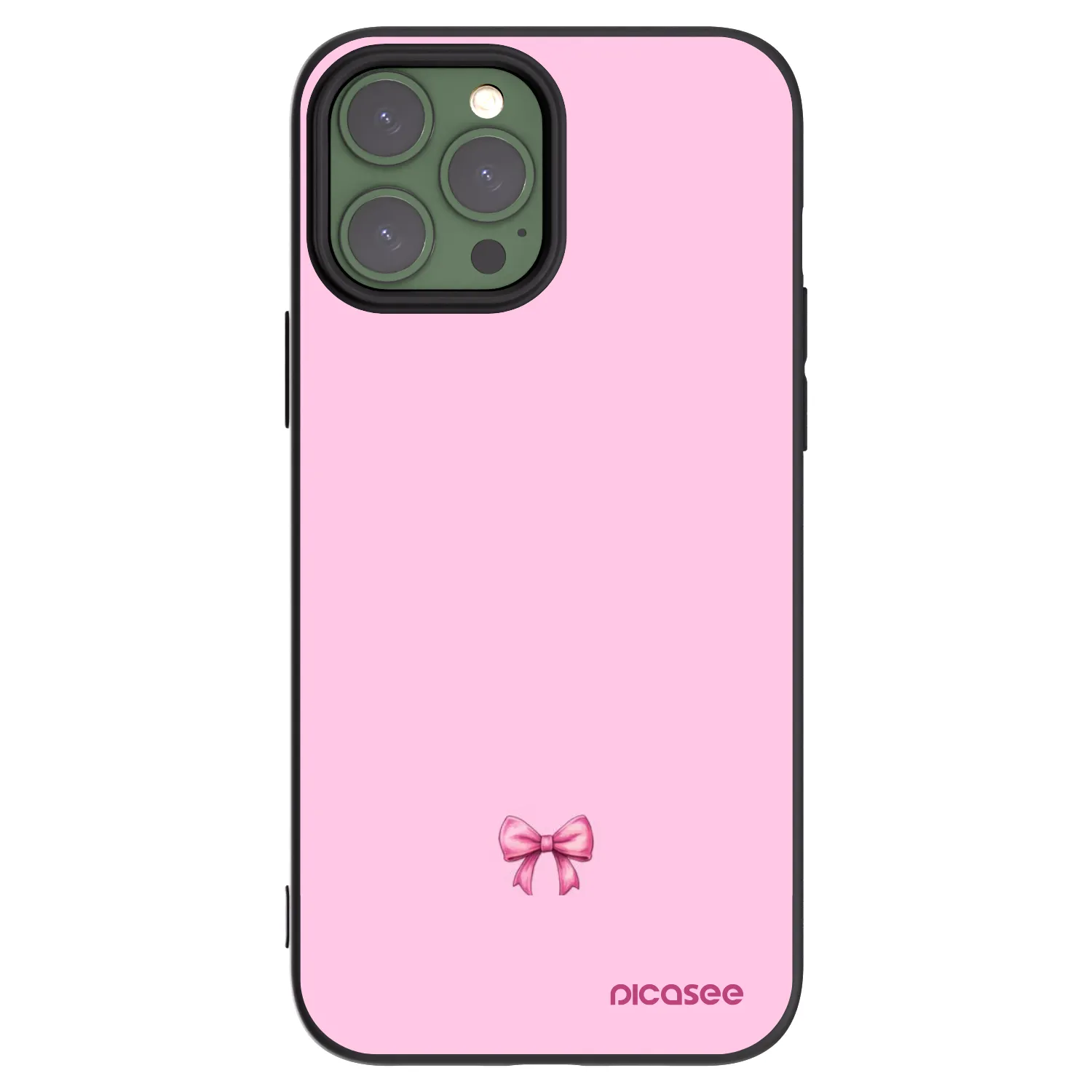 Picasee silikonski črni ovitek za Apple iPhone 13 Pro Max - Blush bow