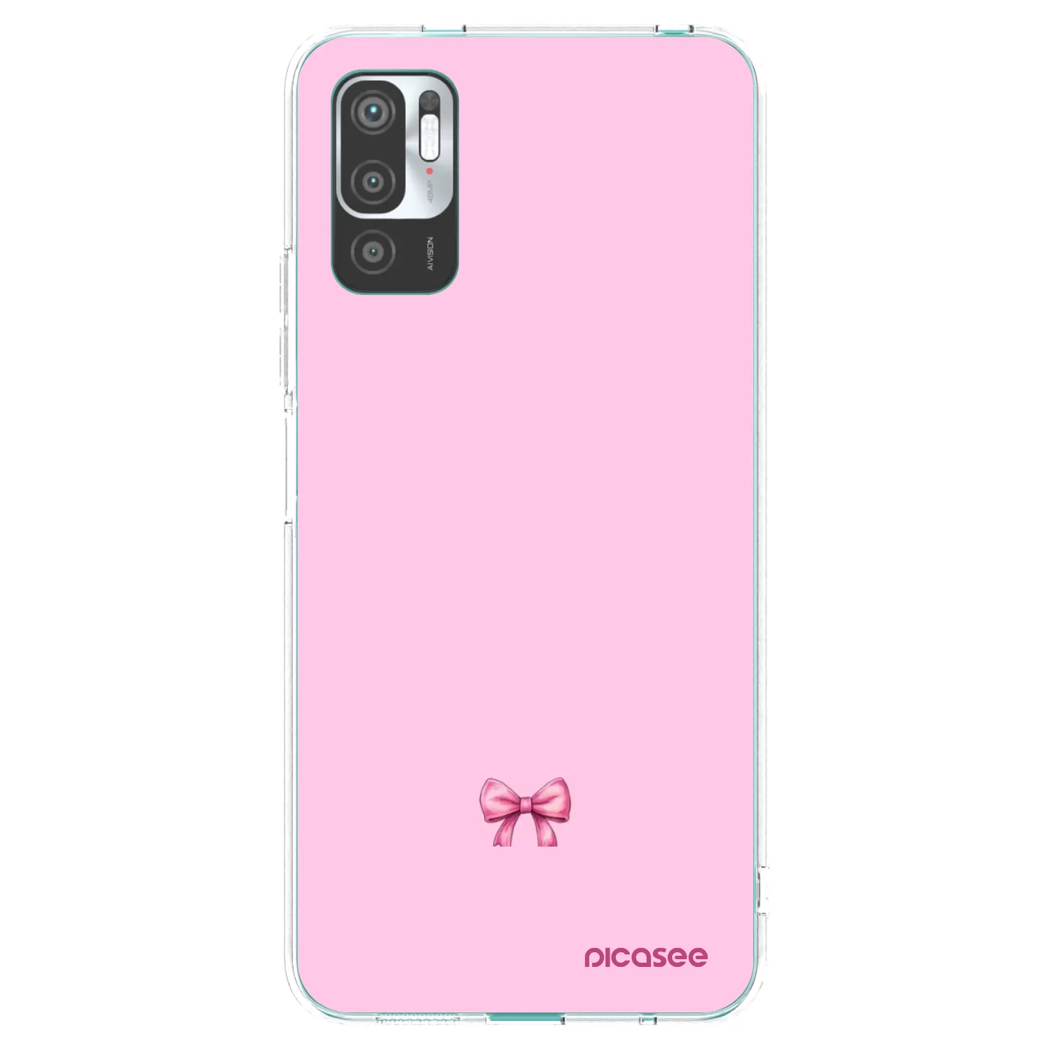 Picasee silikonski prozorni ovitek za Xiaomi Redmi Note 10 5G - Blush bow