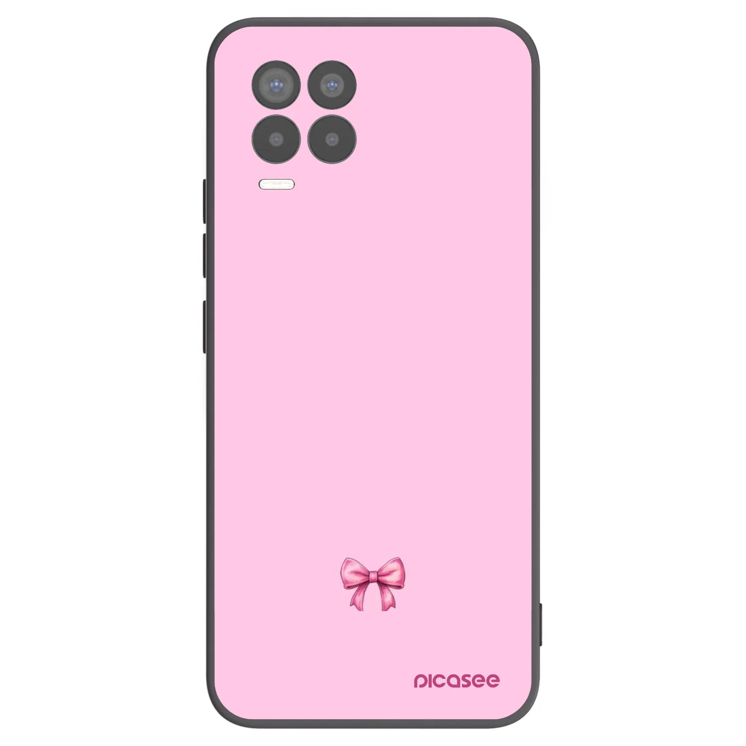 Picasee silikonski črni ovitek za Realme 8 4G - Blush bow