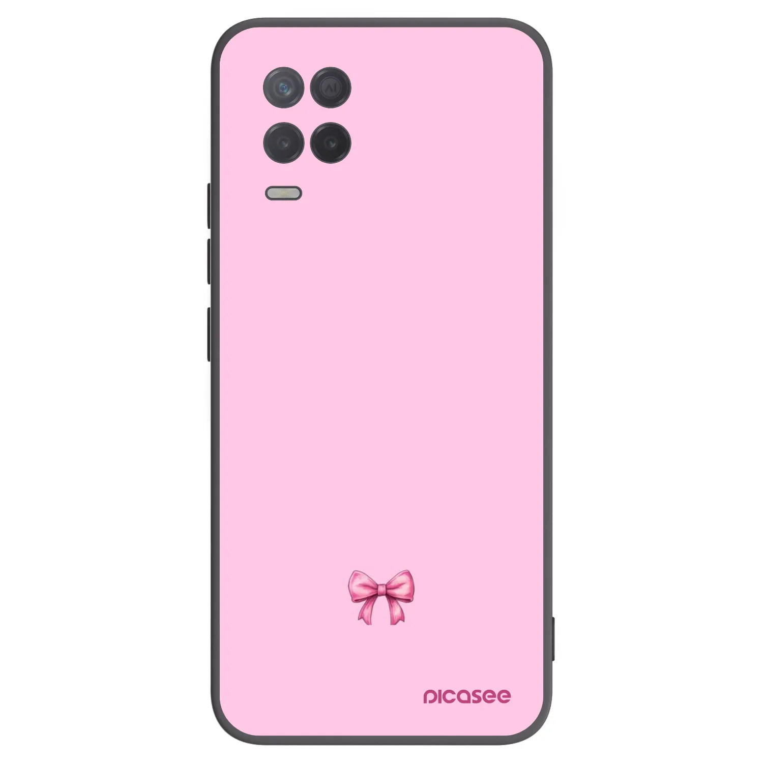 Picasee silikonski črni ovitek za Realme 8 5G - Blush bow