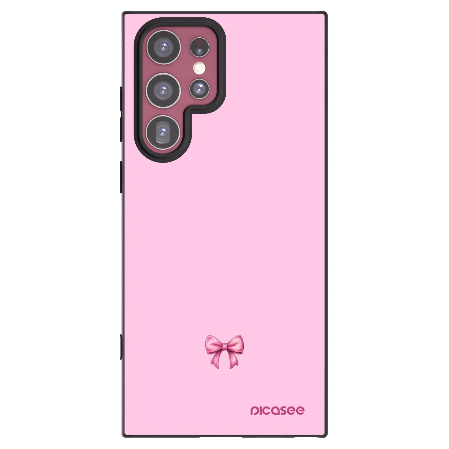 Picasee silikonski črni ovitek za Samsung Galaxy S22 Ultra 5G - Blush bow