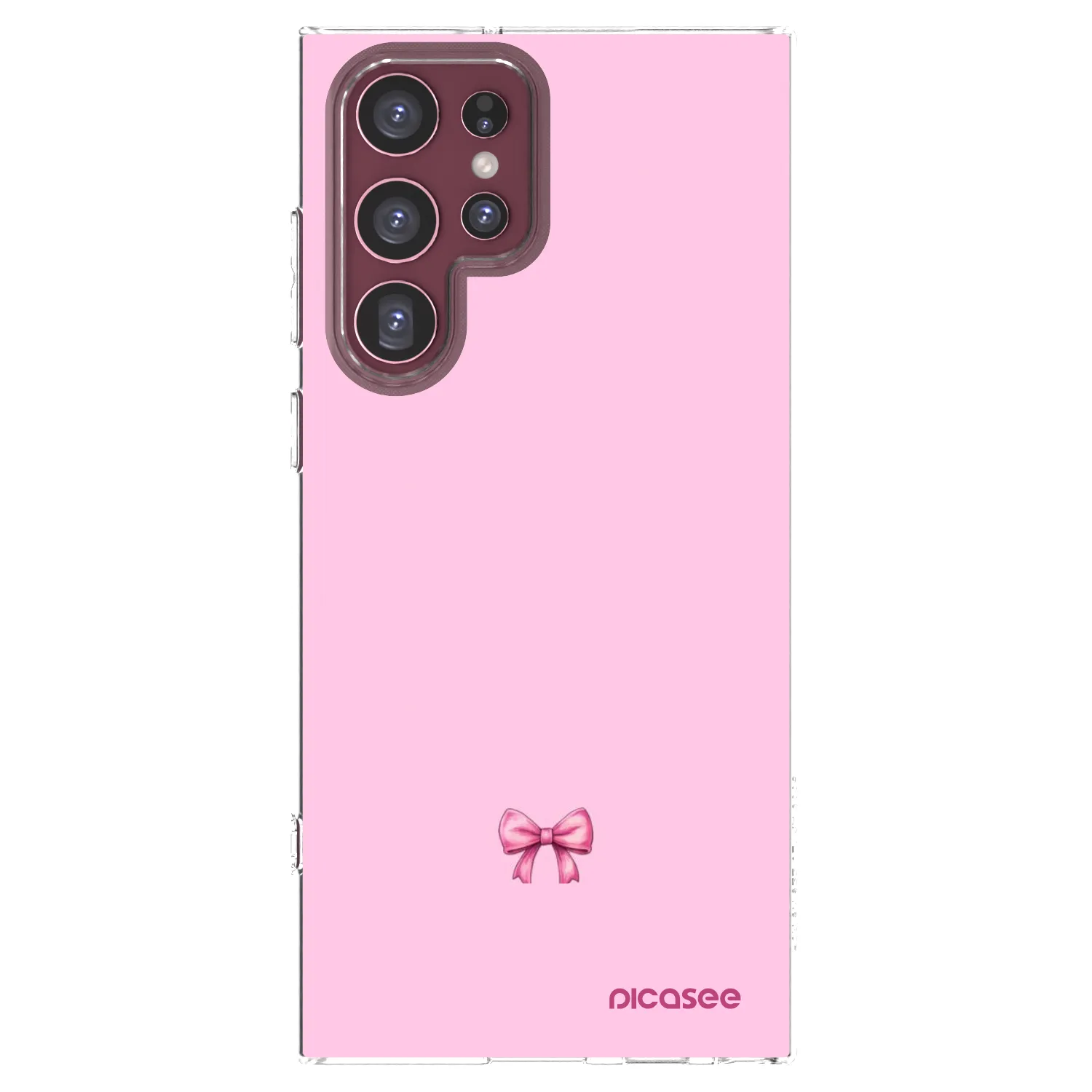 Picasee silikonski prozorni ovitek za Samsung Galaxy S22 Ultra 5G - Blush bow