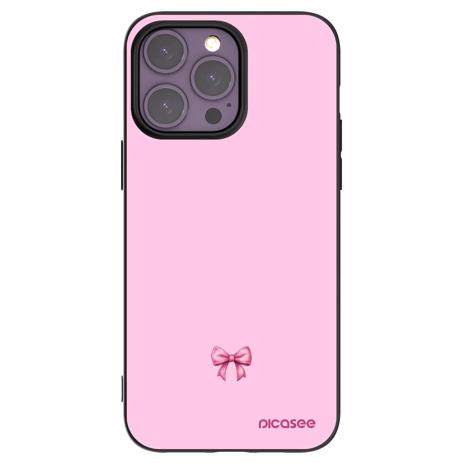 Picasee silikonski črni ovitek za Apple iPhone 14 Pro Max - Blush bow