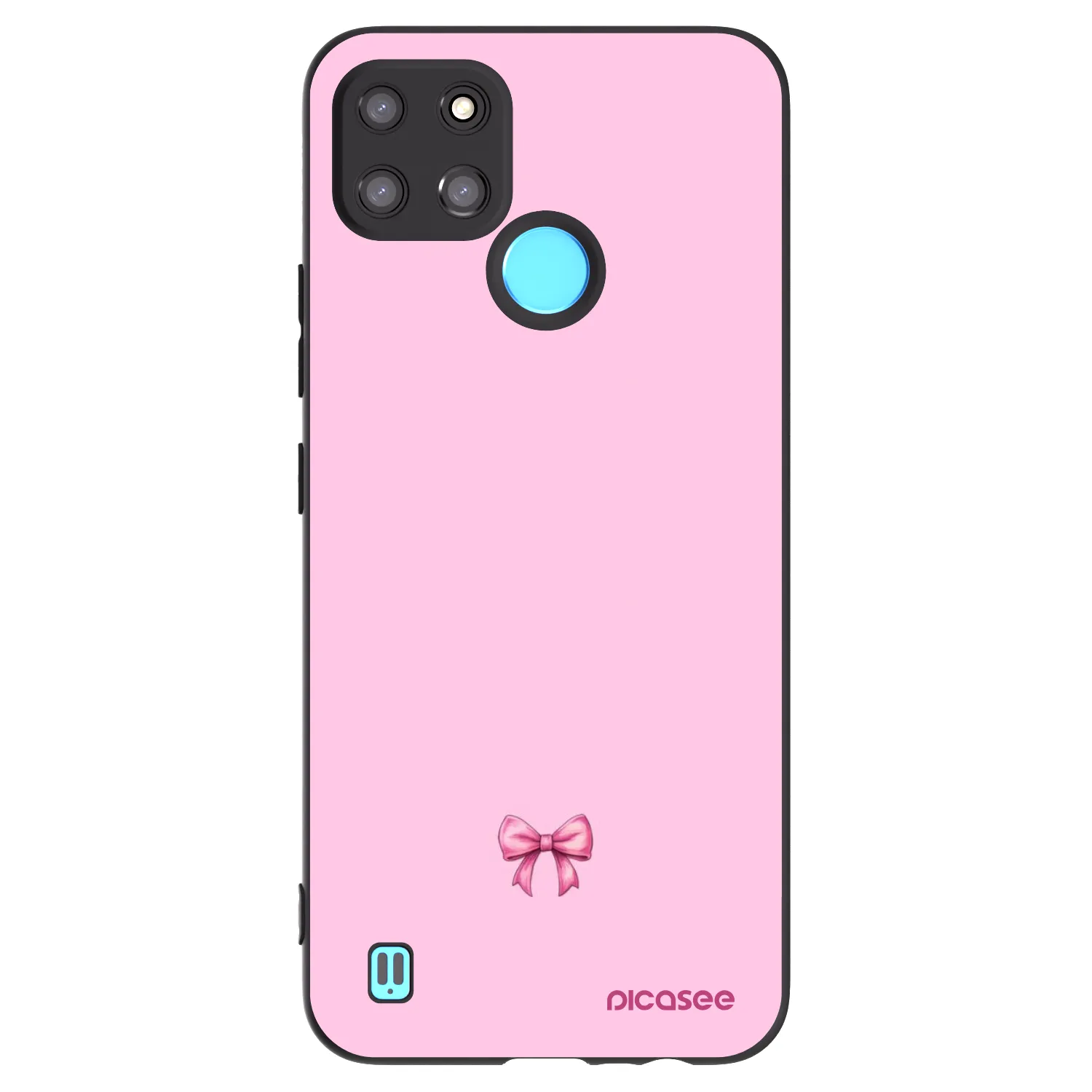 Picasee silikonski črni ovitek za Realme C21Y - Blush bow